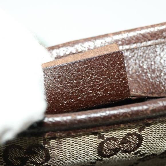 GUCCI GG Canvas Web Sherry Line Shoulder Bag Beige Green Red 141863 Auth ki2891 - Picture 12 of 16